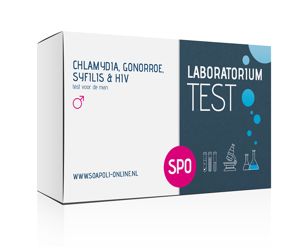 Combinatie SOA testpakket met chlamydia, gonorroe, syfilis en HIV