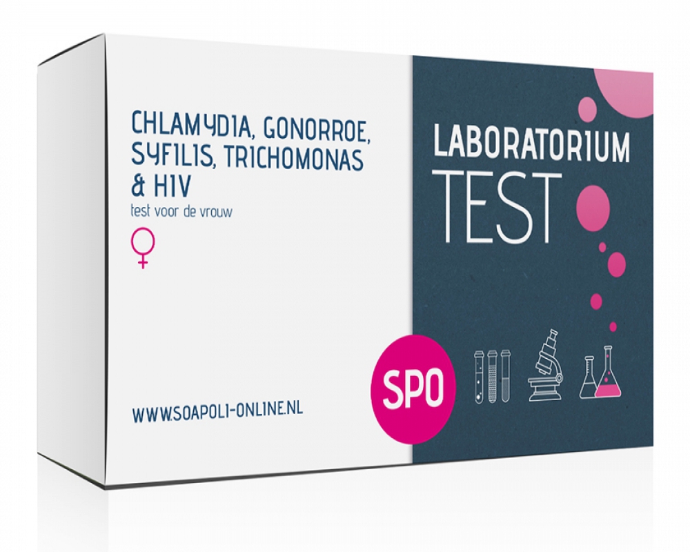 Combination test kit for women with chlamydia, gonorrhea, triichomonas, syphilis and HIV